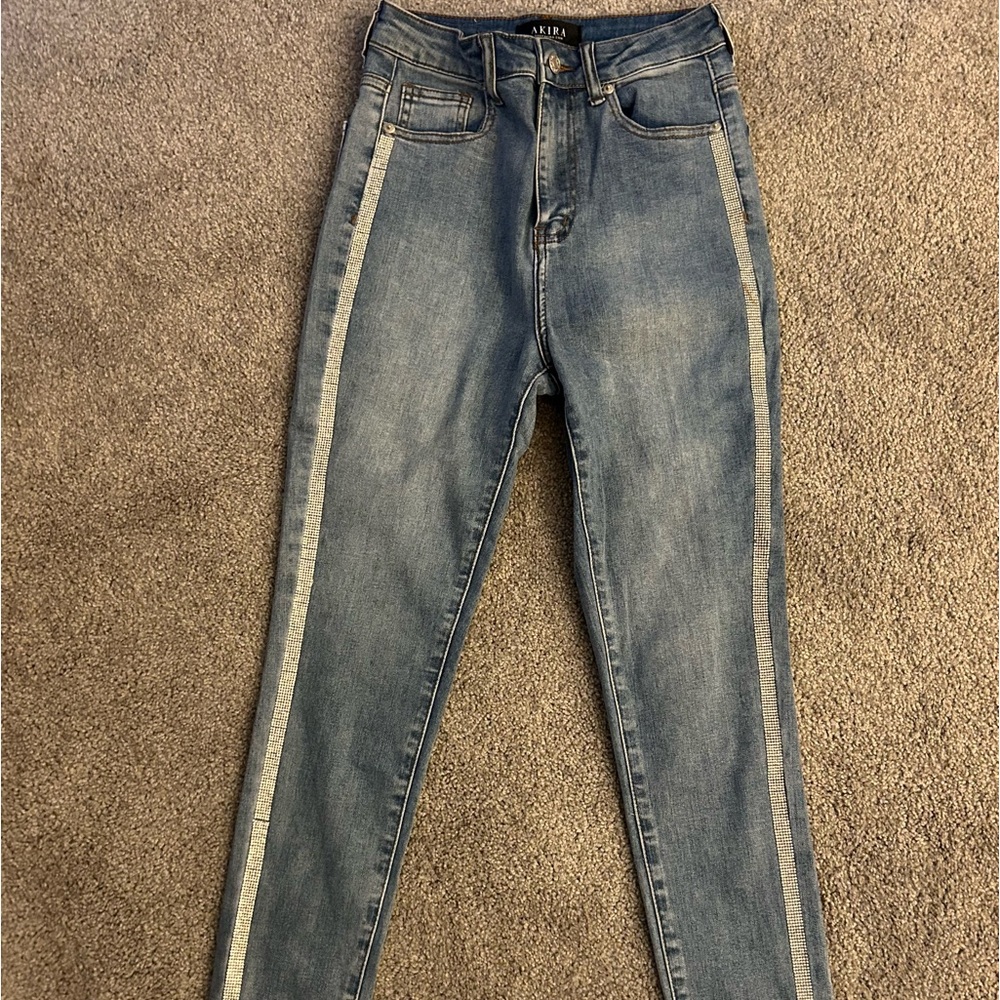 Akira skinny jeans with sparkles